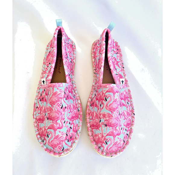 Simply Southern Pink Flamingo Women's Espadrilles Flats Shoes size 6 - Picture 3 of 7